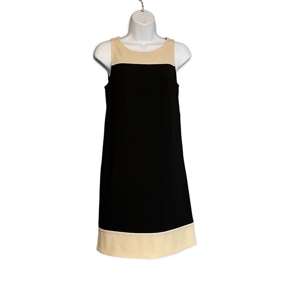 Loft Women's Tank Dress Color Block Mini Sleeveless Zipper Back Closure Size 8